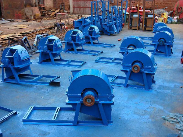 Wood grinder production site
